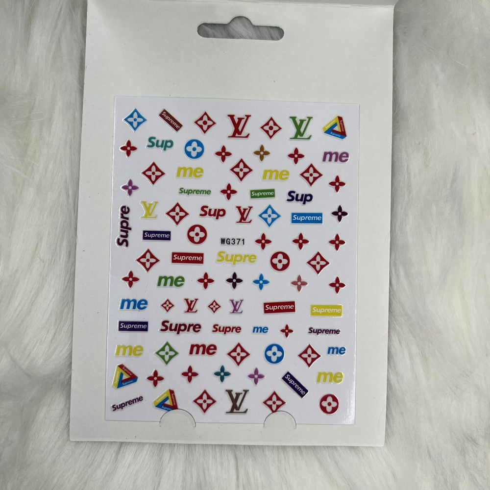 Colorful Logo Nail Stickers for Seasonal Nail Trends