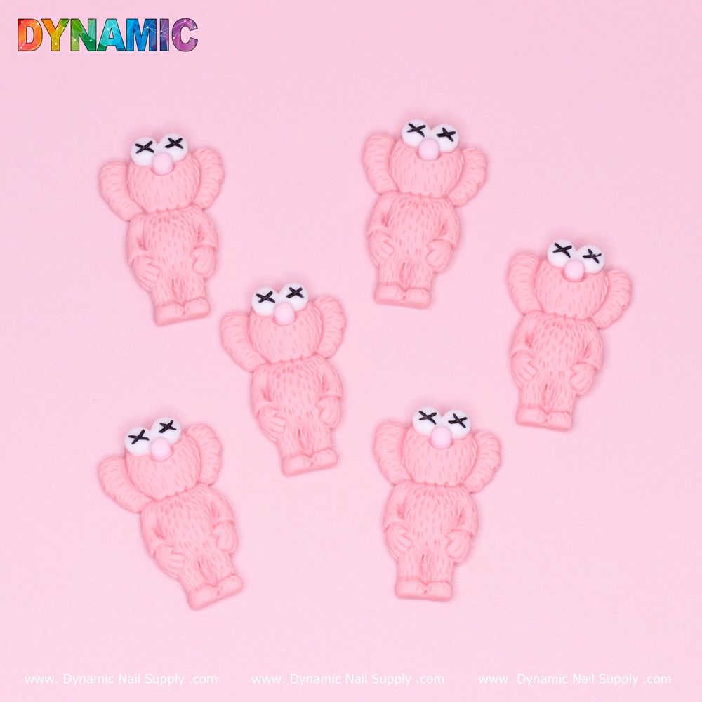 KAWS Nail Charms Baby Pink — 6-Piece Nail Art Accents