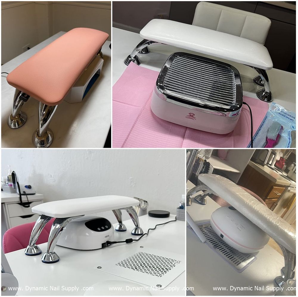 Pink white LV leather armrest cushion - 2