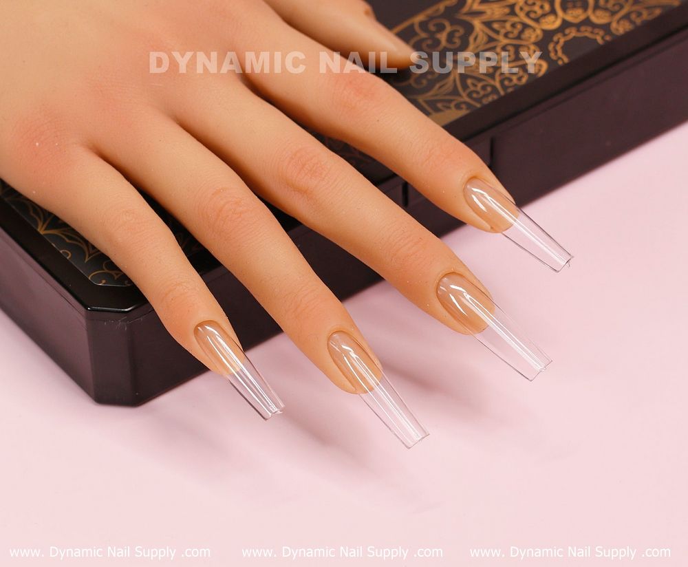 Clear long square Gel X tips box - 7
