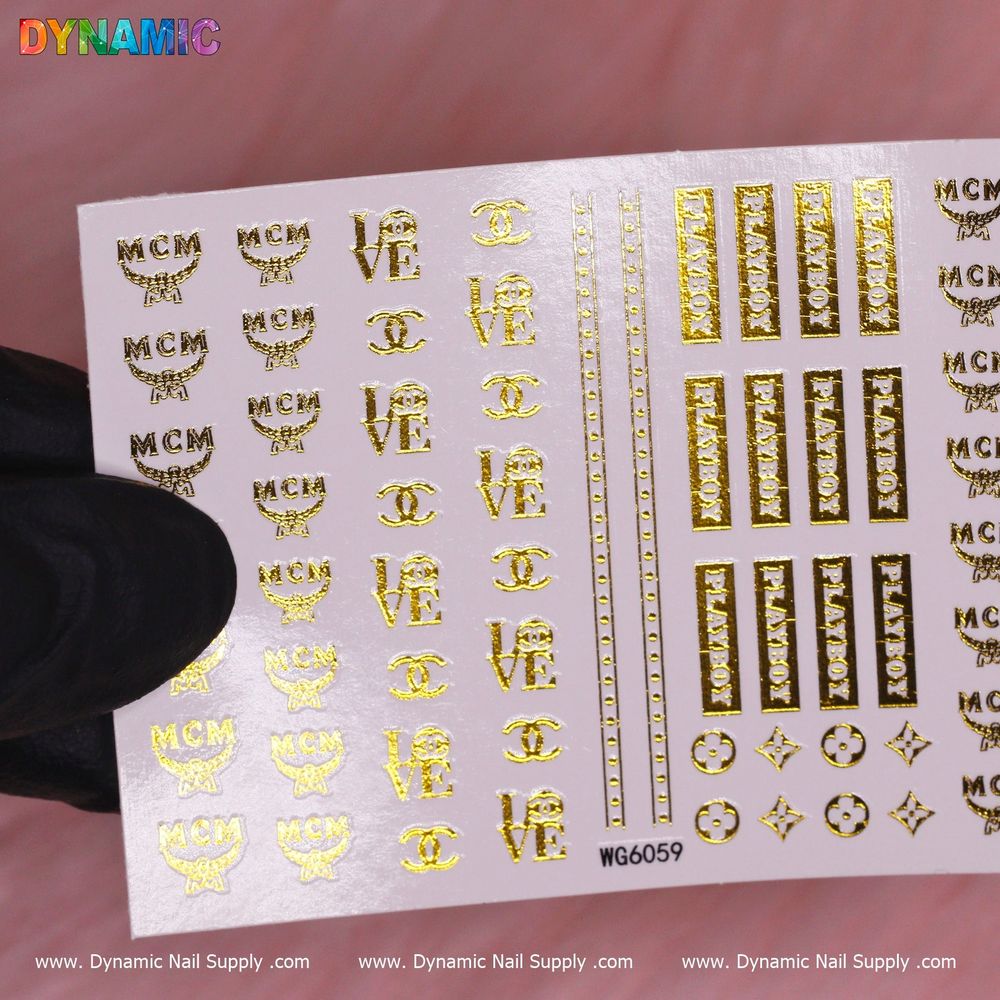 WG6059 gold water decal sheet - 2